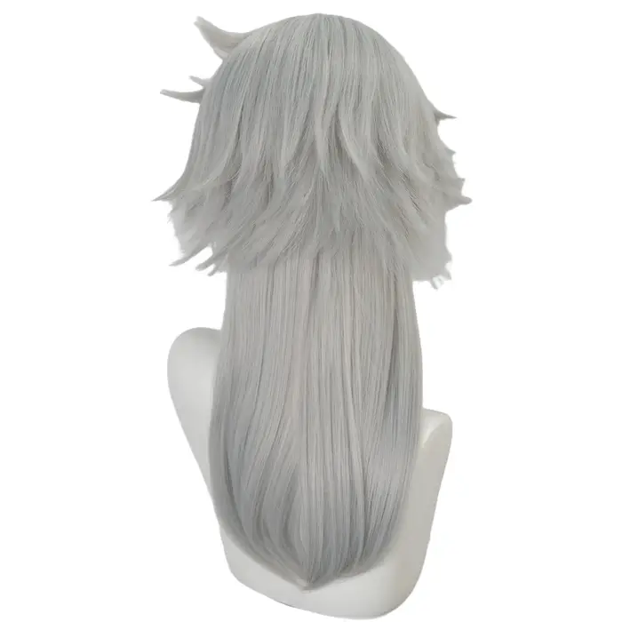 Seija Cosplay perruque Anime fille argent cheveux longs raides