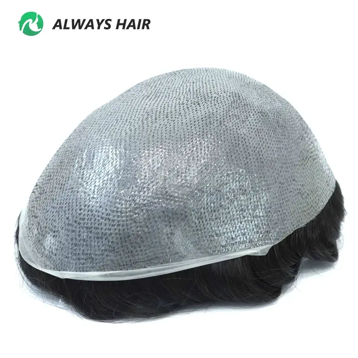 Unité de système de cheveux invisibles pour hommes, toupet à Base Super fine de 0.03 à.04mm, cheveux