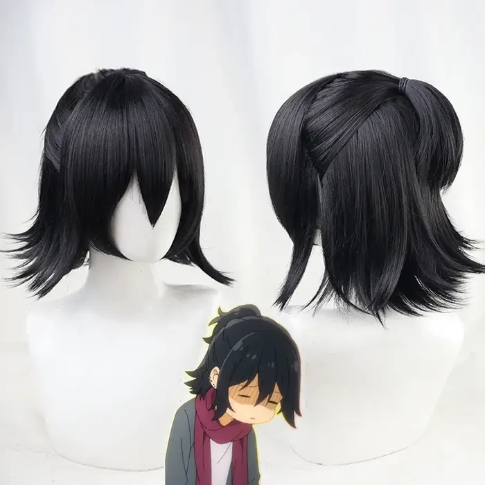Horimiya-Perruque de Cosplay Synthétique Noire