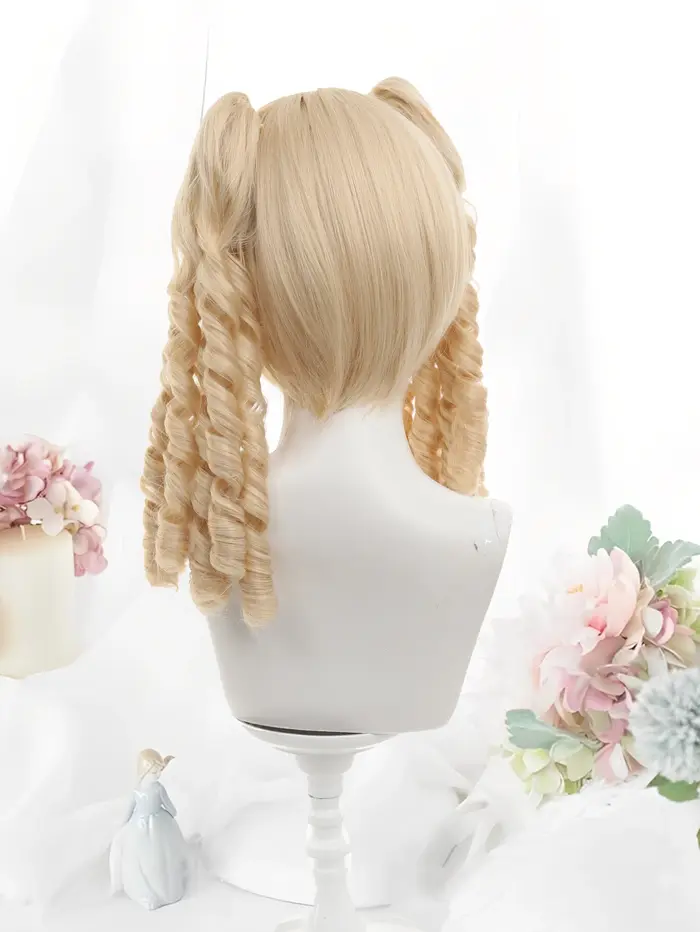 OLACARE naturel Blonde jaune longs ondulés perruques de cheveux synthétiques avec frange femmes vague de corps Afro
