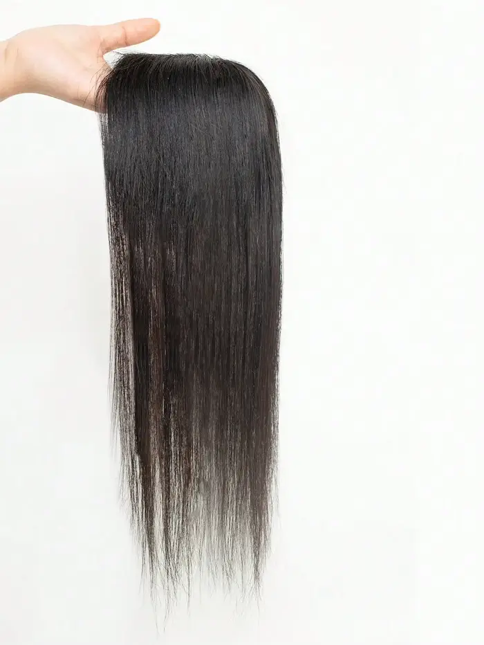Cheveux humains Toppers 3x4 "Base tissée à la main 100% postiches réelles avec clips invisibles pour recler une