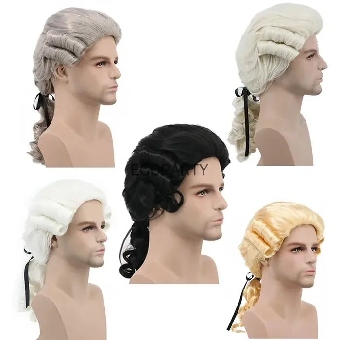 Perruque Synthétique Longue et Bouclée pour Cosplay Baroque