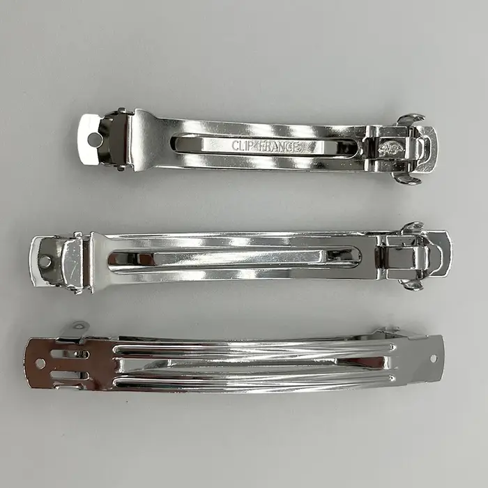 Barrettes françaises en métal argenté
