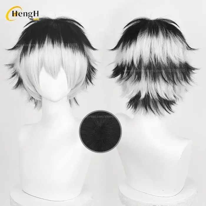 Anime Kotarou Bokuto synthétique 2 Styles Cosplay perruque courte 38 cm couleur mixte perruques résistant à la chaleur