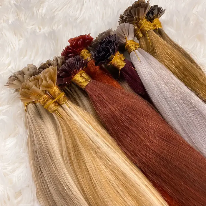 Extension de cheveux humains raides par ktFlat Tip