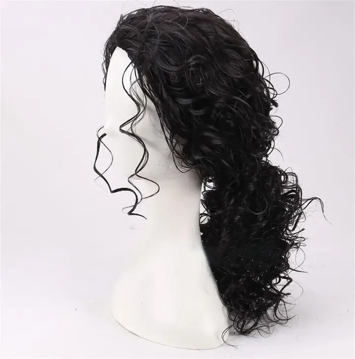 Perruque noire Michael Jackson 2026 pour cosplay