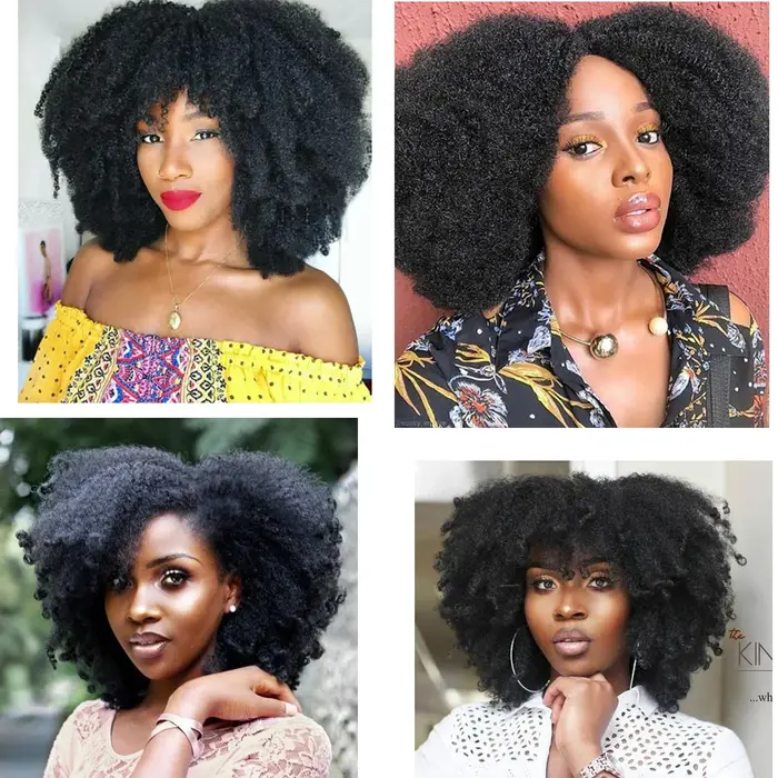 Tresses synthétiques Afro courtes crépues au Crochet