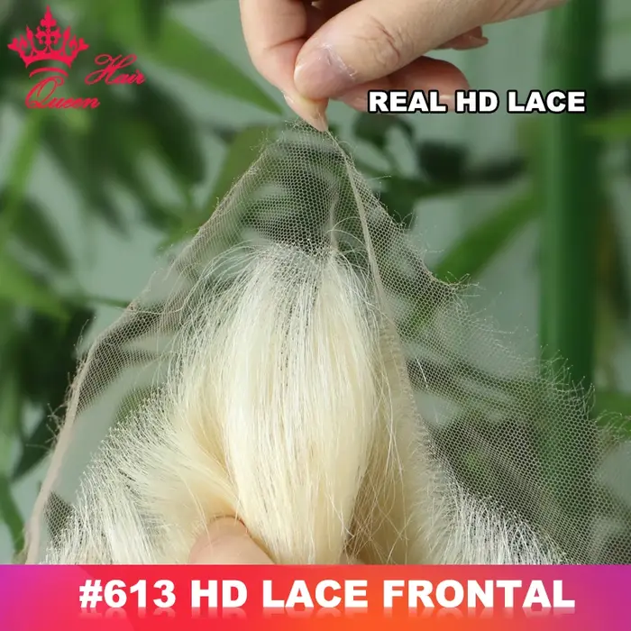 Queen Hair #613 Blonde Real HD Lace Frontal 13x6 13x4 Closure 6x6 5x5 HD Skinlike Melt Skins Lace St