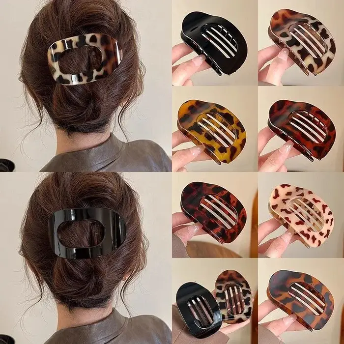 Pinces à cheveux en ormeau simples en forme d'arc pour femmes