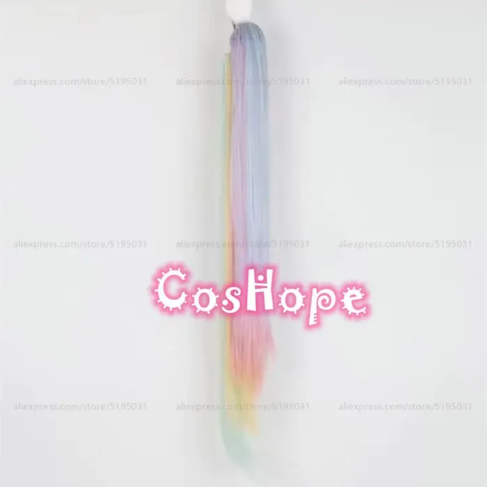 Shiro Cosplay perruque 100 cm longue perruque droite avec queue de cheval couleur mixte perruque Cosplay Anime Cosplay perruques résistant à la chaleur perruques synthétiques