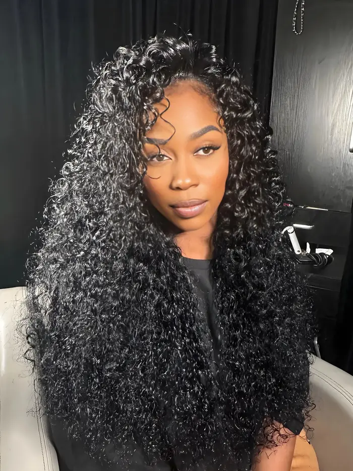 40 46 pouces vague profonde 13x6 13x4 dentelle avant perruque de cheveux humains 250% Remy Curl 360 