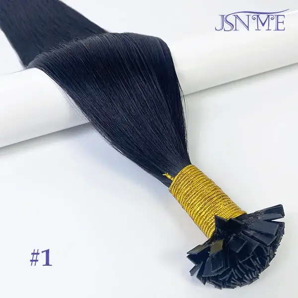Extensions de cheveux humains à pointe plate JSNME, extensions de cheveux naturels à fusion chaude, 