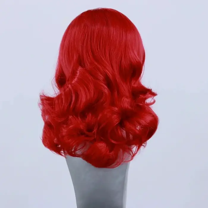Perruques Lace Front Bob Courtes Ondulées Rouge Vif 13x4 HD, Pré-épilées, Sans Colle, Synthétiques, 