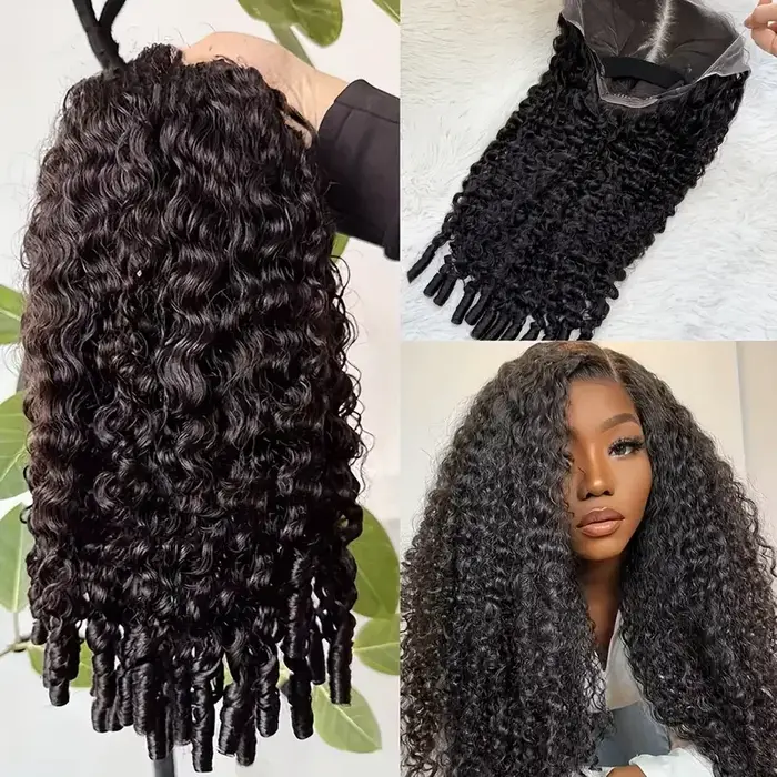 Perruques de cheveux humains bouclés birmans 7x6 13x4 13X6 Hd perruque avant de dentelle transparent