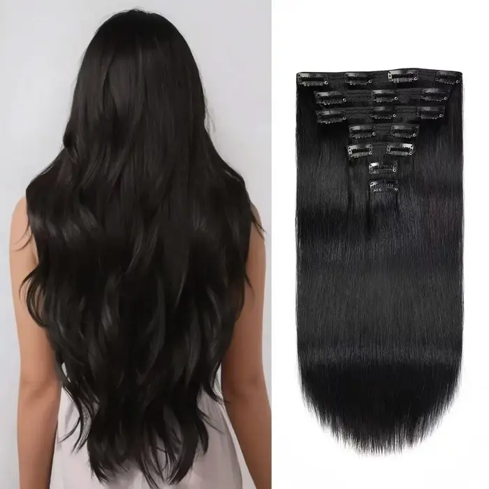 Extensions de cheveux à clips longs