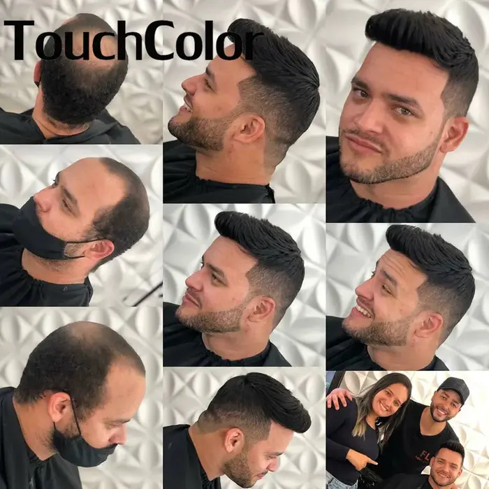 Prothèse capillaire masculine durable en cheveux humains naturels