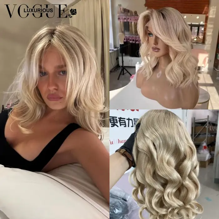 LUX VOGUE 13x4 mise à niveau UHD dentelle perruque désert crépuscule Balayage couleur 100% cheveux humains