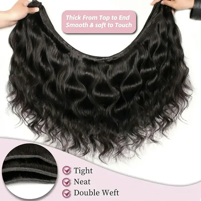 MSMV 15A Extensions de Cheveux Humains Ondulés Naturels Brésiliens en Paquets de 1/2/3/4 Pièces