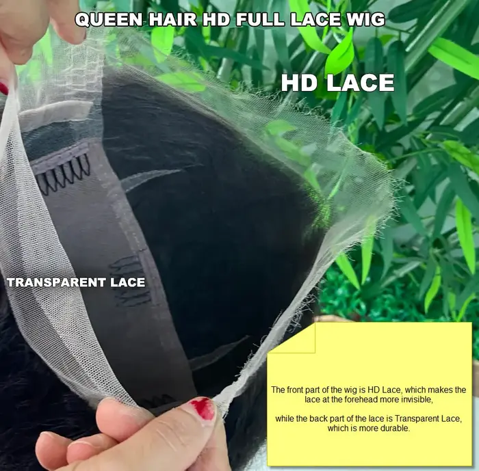 Queen Hair HD Full Lace Wig Body Wave / Straight Raw Human