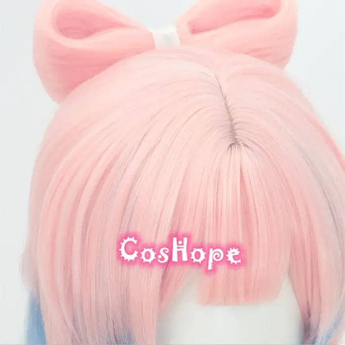 Kokomi Cosplay perruque 120 cm rose mixte bleu