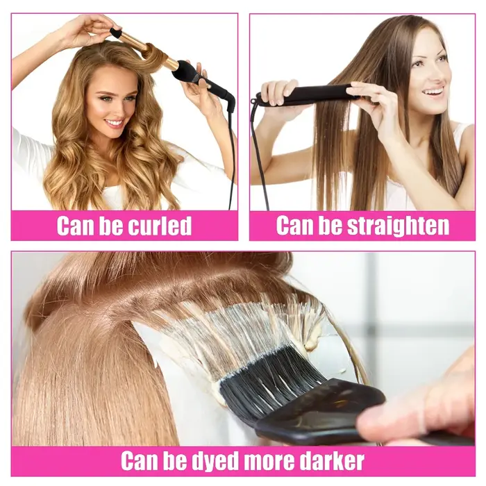 Extensions de cheveux naturels blonds 100 mèches