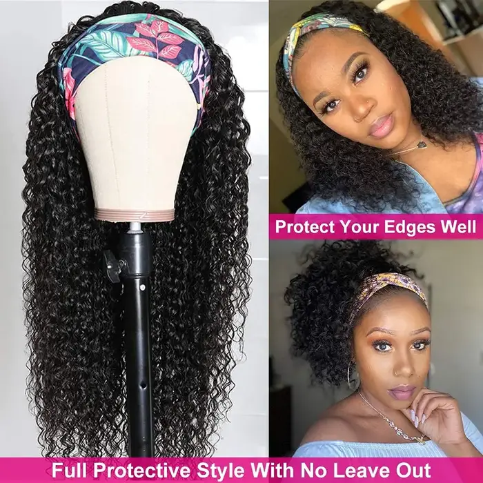 Perruques bandeau en cheveux humains