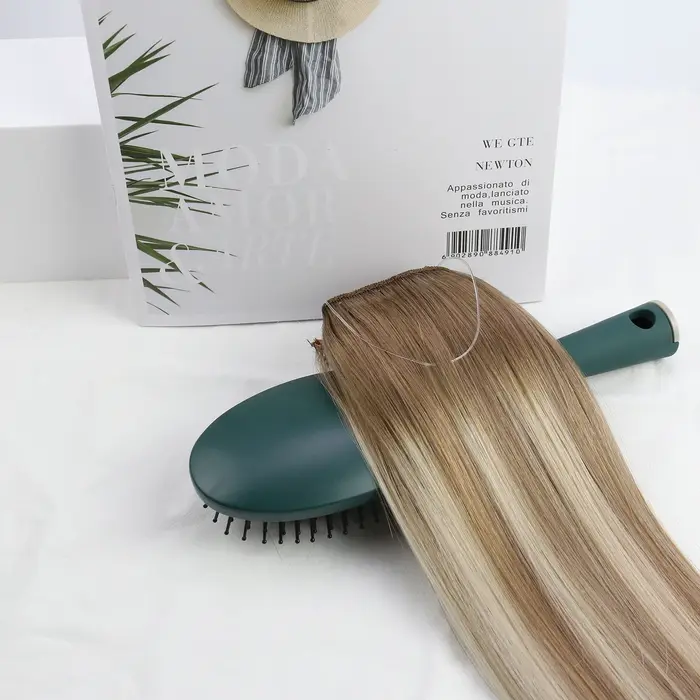 Ugeat Wire-Extensions de Cheveux Humains, Noir Naturel, Vrais Cheveux de Ligne de Poisson, Trame de Cheveux Invisible avec Clips, 12-20 ", 1 Pc, Nouveau