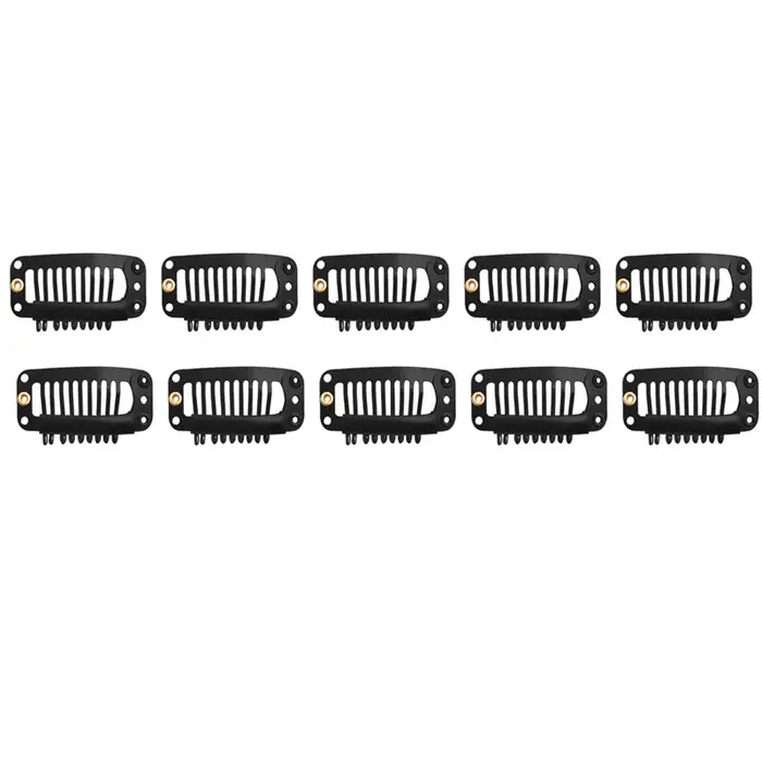 10 pcs/lot 9 dents 32mm pinces à perruque pour extensions de cheveux fournitures coudre dans