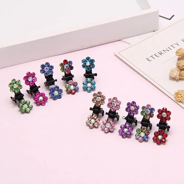 Mini pince à cheveux en cristal pour filles