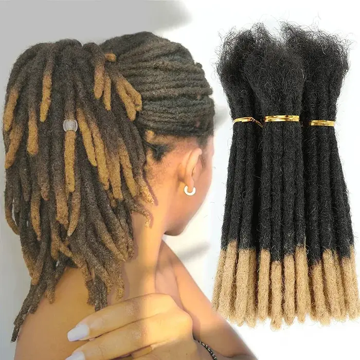 Extensions de cheveux humains brésiliens Dreadlocks Loc crépus droites vente en gros tresses au Croc