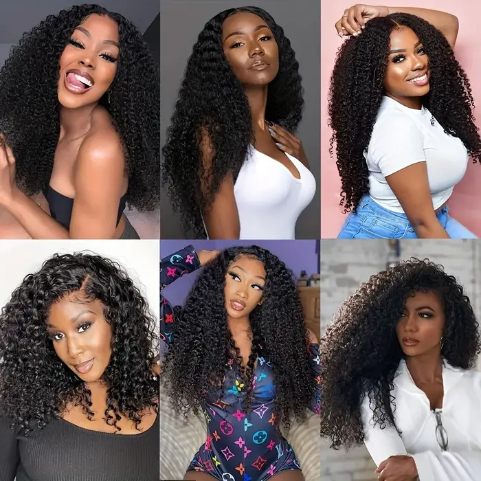 Extensions de cheveux humains vierges 4C à clipser