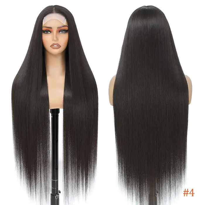Perruque Lace Wig synthétique lisse 4x4 de 36 pouces