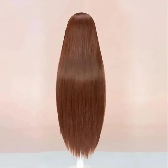 Perruque de Cosplay Hyuna de haute qualité, cheveux synthétiques longs et lisses, bruns, résistants 