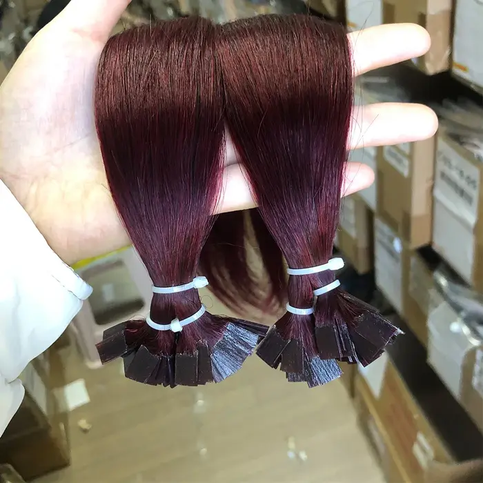 Extensions de cheveux à pointe plate