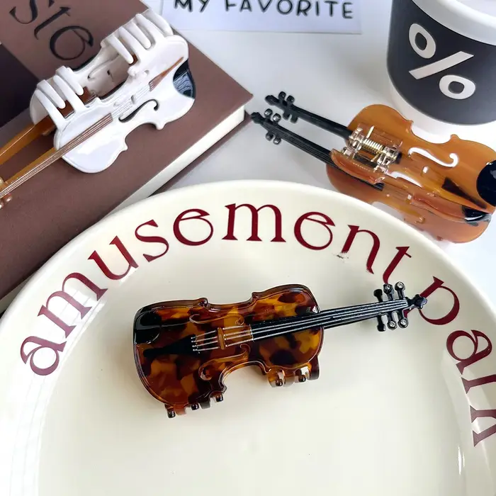 6 pinces à cheveux à griffes de violon. Style d'île unique et décontracté. Acétate