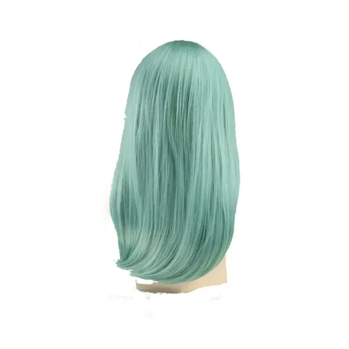Perruque femme perruques droites perruque de cheveux synthétiques avec frange femme Cosplay perruque