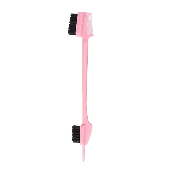 Brosse de coiffure pour le modelage des bords, brosse à double tête avec peigne à dents fines, spéci