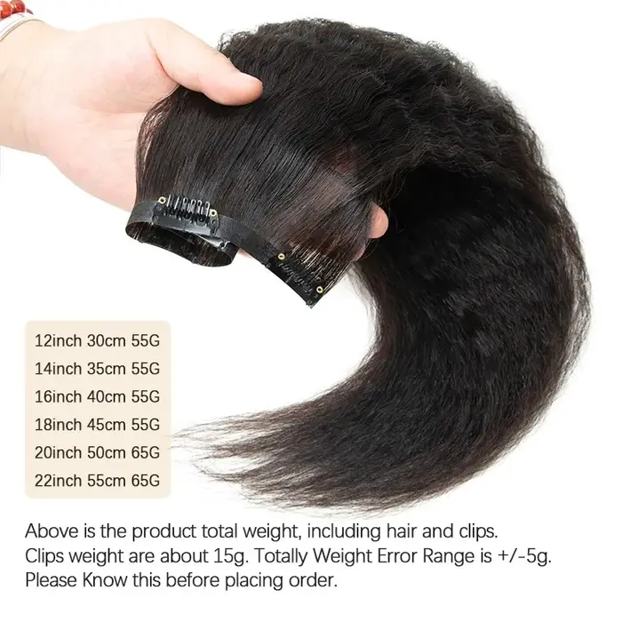 Extensions de Cheveux Humains à Clips en PU