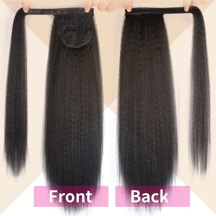 Extension de queue de cheval synthétique longue et crépue pour femmes noires