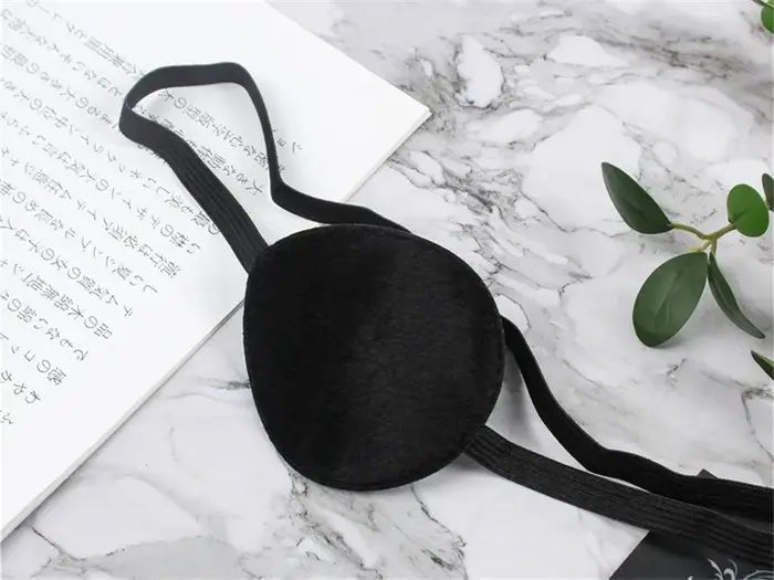 Himeno perruque tronçonneuse homme noir court moelleux couches cheveux synthétiques avec yeux Patch 