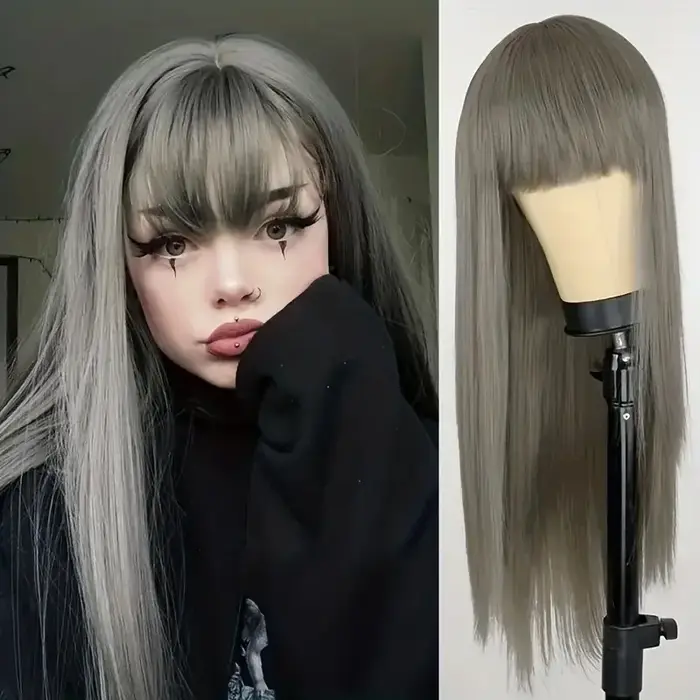 Perruque synthétique 26 pouces la plus vendue pour cheveux longs et raides