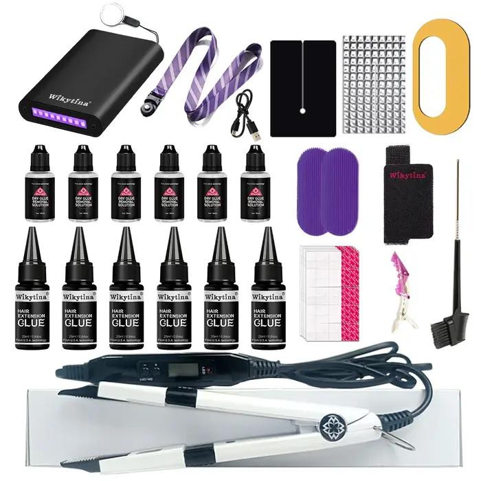 Kit professionnel d'extensions de cheveux