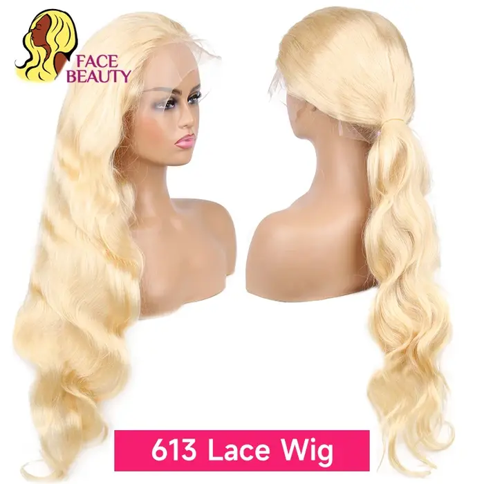 360 dentelle frontale perruque 613 Blonde 13x4 13x6 vague de corps