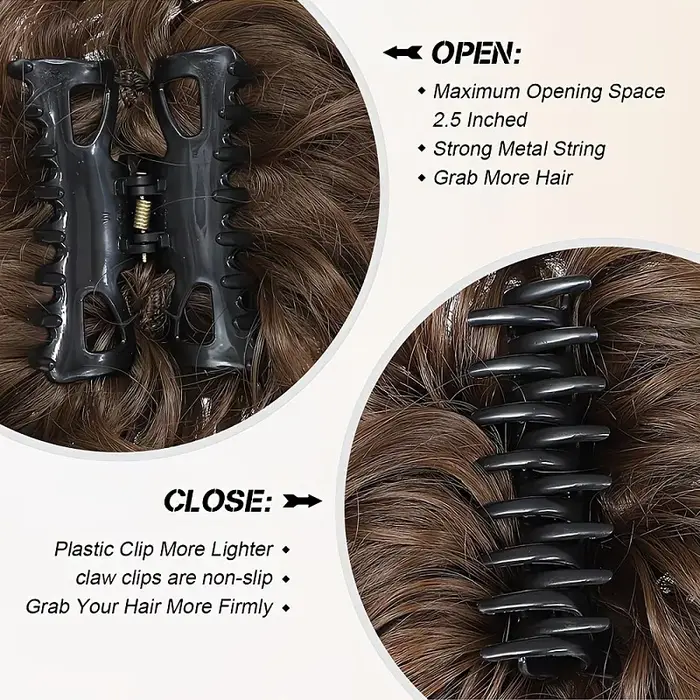 Chignon désordonné synthétique en forme de donut