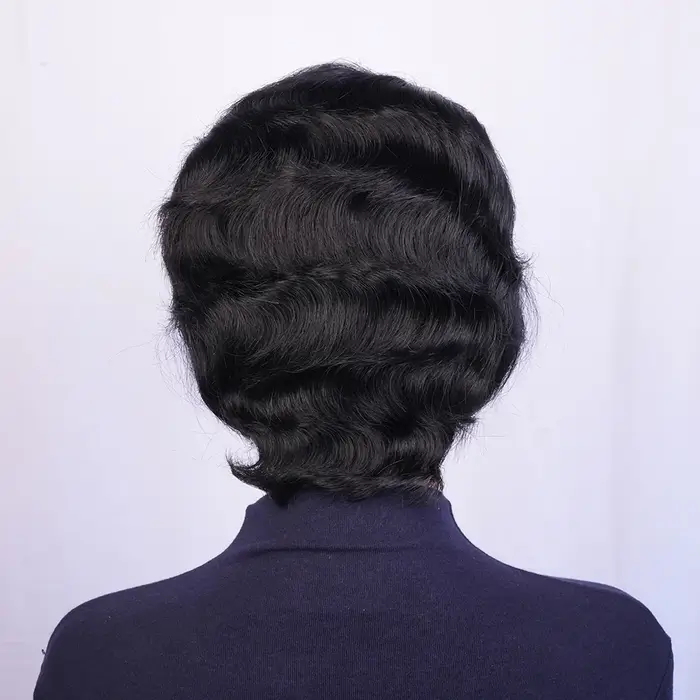 Perruque coupe lutin 13X4 perruques de cheveux humains courts sans colle prêt à sortir