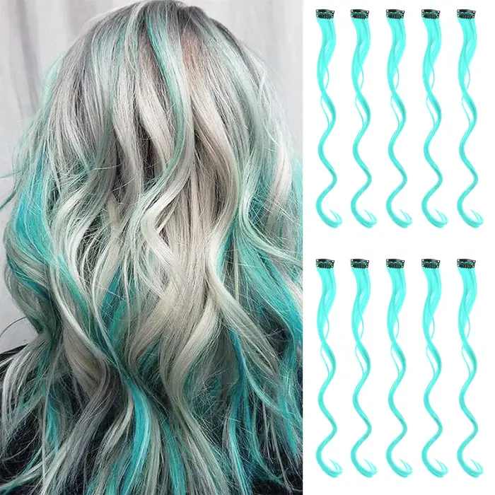 Extensions de cheveux synthétiques avec une pince