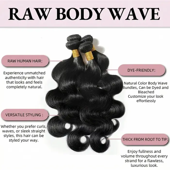 MSMV 15A Extensions de Cheveux Humains Ondulés Naturels Brésiliens en Paquets de 1/2/3/4 Pièces