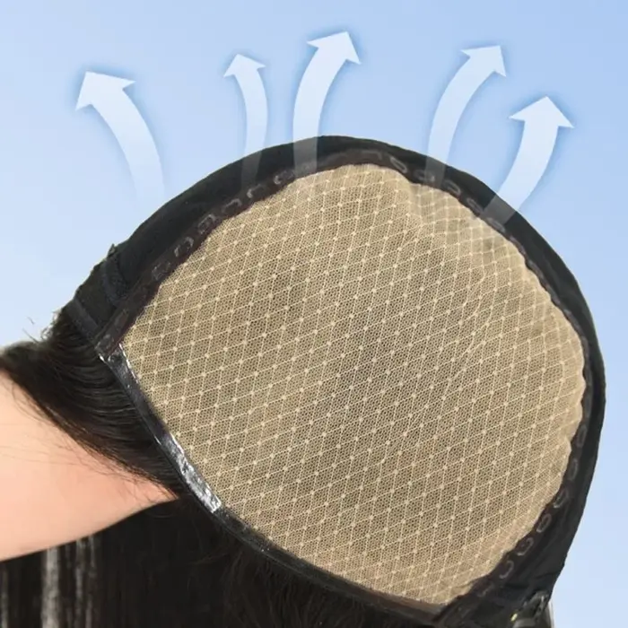 Base de soie pleine dentelle perruques pré-plumées sans colle 6*6 brun foncé réel vierge 100% perruq