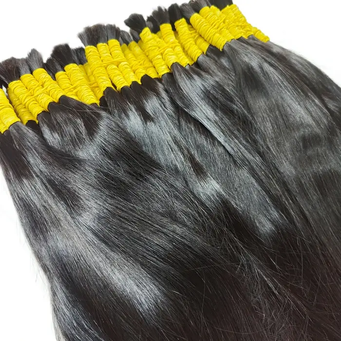 Gros cheveux humains pour tressage droit indien vendeur