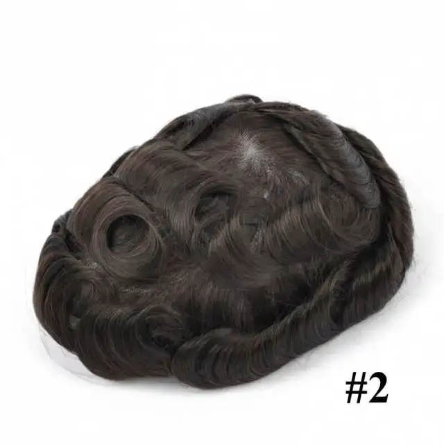 Prothèse capillaire masculine en cheveux humains naturels, perruque pour hommes en dentelle suisse, 